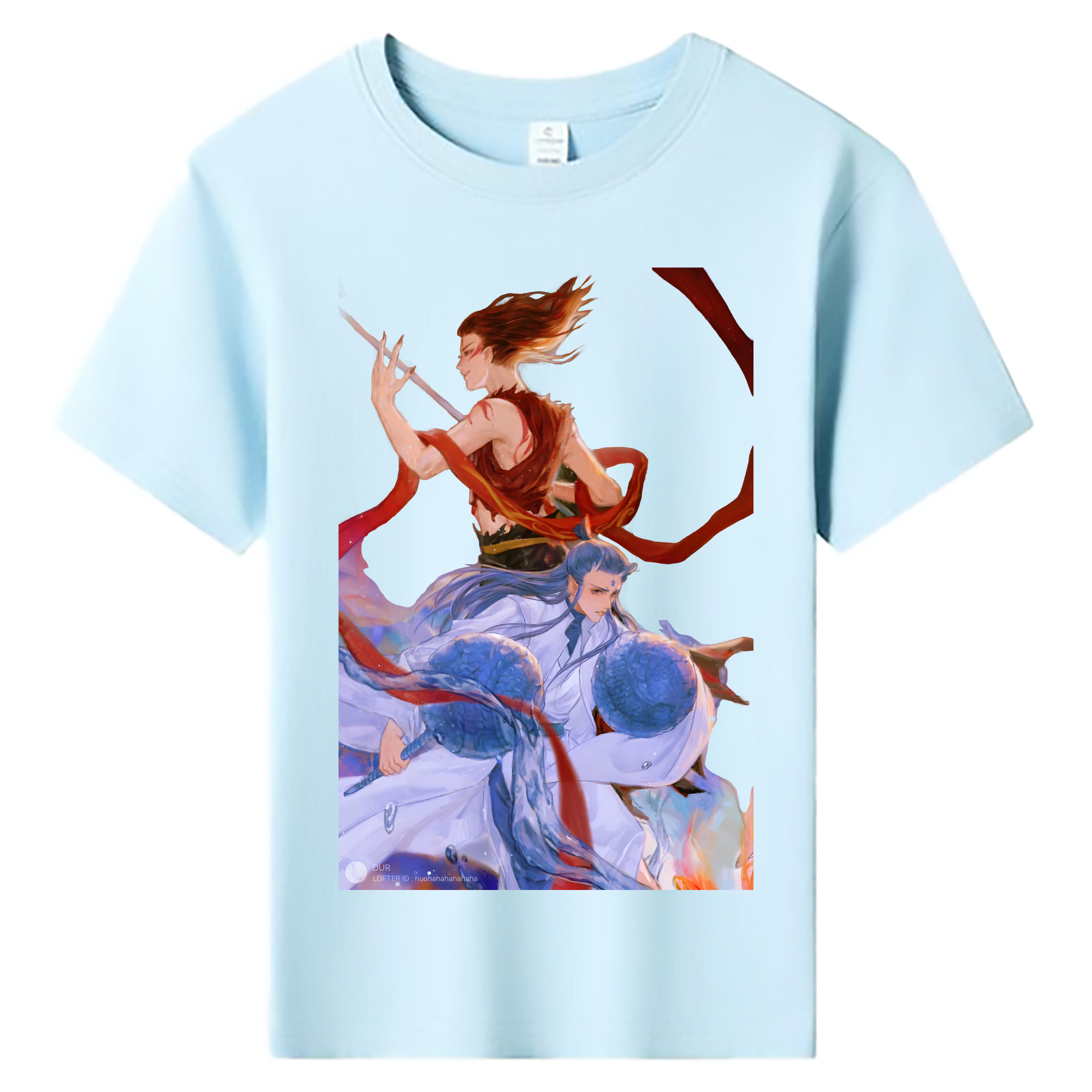 （画像用） Ne Zha 2 ナタ 魔童の大暴れ 綿100％キッズTシャツ（フロントプリント）